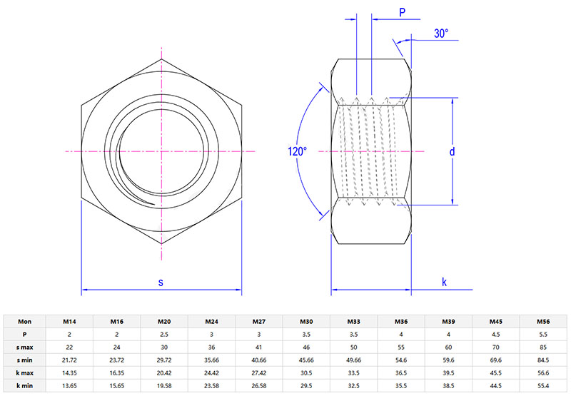 High Pressure Hexagon Nuts