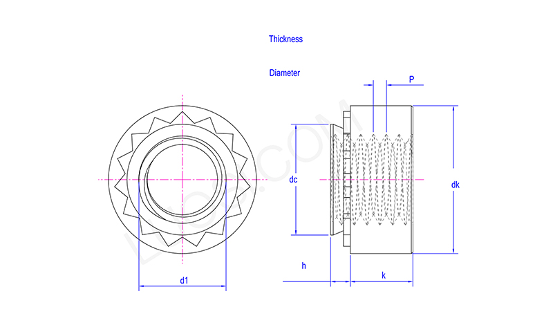 Permanent Clinching Nut
