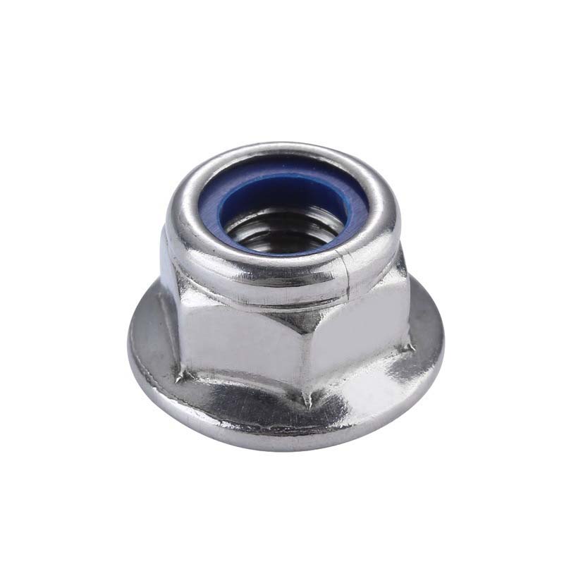 Níolón a chur isteach cnó glas flange heicseagán