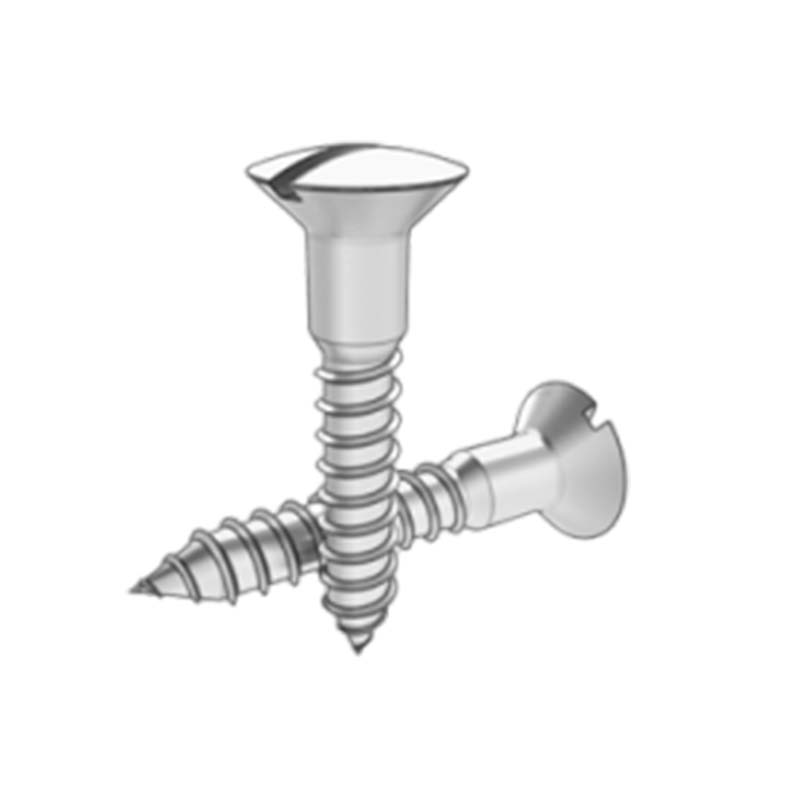 Scriú Adhmaid Ceann Countersunk Ardaithe Slotted